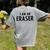 Halloween Teacher Im An Eraser Costume Kids Men Women Women's Comfort Colors T-Shirt Back Print Grey