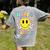 Happy Dot Day Shirts Teacher Student Girls Kids Smile Face Women's Comfort Colors T-Shirt Back Print Grey Happy Dot Day Shirts Teacher Student Girls Kids Smile Face Women's Comfort Colors T-Shirt Back Print Grey