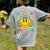 Happy To See Your Face Hippie Smile Back To School Teachers Women's Comfort Colors T-Shirt Back Print Grey