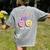 Happy To See Your Face Smile Face Teacher Back To School Women's Comfort Colors T-Shirt Back Print Grey