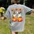 Haunted By 67 Boo Ghost Pumpkin Halloween Teacher Women's Comfort Colors T-Shirt Back Print Grey