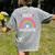 Hello Preschool Teacher Student Girls Rainbow Back To School Women's Comfort Colors T-Shirt Back Print Grey Hello Preschool Teacher Student Girls Rainbow Back To School Women's Comfort Colors T-Shirt Back Print Grey