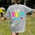 Hello Sixth Grade Cute Back To School 6th Grade Teacher Kids Women's Comfort Colors T-Shirt Back Print Grey