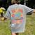 Helping Little Minds Grow Teacher First Day Back To School Women's Comfort Colors T-Shirt Back Print Grey