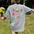 Helping Little Minds Grow Teacher Life Back To School Women's Comfort Colors T-Shirt Back Print Grey