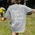 Hocus Pocus Everybody Focus Teacher Halloween Shirt Women's Comfort Colors T-Shirt Back Print Grey