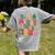 In My Holly Xmas Jolly Teacher Era Teacher Vibes Christmas Women's Comfort Colors T-Shirt Back Print Grey In My Holly Xmas Jolly Teacher Era Teacher Vibes Christmas Women's Comfort Colors T-Shirt Back Print Grey