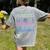 I'Ll Just Wait Until It's Quiet Skeleton Messy Bun Teacher Women's Comfort Colors T-Shirt Back Print Grey
