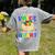 I Am Their Voice They Are My Heart Autism Awareness Teacher Women's Comfort Colors T-Shirt Back Print Grey