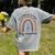 Its A Good Day To Teach Tiny Musicians Music Teacher Rainbow Women's Comfort Colors T-Shirt Back Print Grey