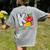 K Is For Kindergarten Teacher Pencil Apple Back To School Women's Comfort Colors T-Shirt Back Print Grey K Is For Kindergarten Teacher Pencil Apple Back To School Women's Comfort Colors T-Shirt Back Print Grey