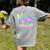 K Is For Kindergarten Teacher Tie Dye Back To School Kinder Women's Comfort Colors T-Shirt Back Print Grey
