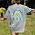 Be Kind Rainbow Down Syndrome Awareness Teacher Blue Yellow Women's Comfort Colors T-Shirt Back Print Grey Be Kind Rainbow Down Syndrome Awareness Teacher Blue Yellow Women's Comfort Colors T-Shirt Back Print Grey