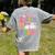 Kinder Boo Crew Kindergarten Teacher Student Halloween Women's Comfort Colors T-Shirt Back Print Grey