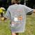 Kindergarten Boo Crew Halloween Floral Ghost Kinder Teacher Women's Comfort Colors T-Shirt Back Print Grey