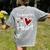 Kindergarten Has My Heart Buffalo Print Teacher Valentine Women's Comfort Colors T-Shirt Back Print Grey Kindergarten Has My Heart Buffalo Print Teacher Valentine Women's Comfort Colors T-Shirt Back Print Grey