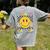 Kindergarten Squad Smile Face Teachers Kids Back To School Women's Comfort Colors T-Shirt Back Print Grey Kindergarten Squad Smile Face Teachers Kids Back To School Women's Comfort Colors T-Shirt Back Print Grey