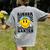 Kindergarten Teacher Hippie Smile Face Back School Women's Comfort Colors T-Shirt Back Print Grey Kindergarten Teacher Hippie Smile Face Back School Women's Comfort Colors T-Shirt Back Print Grey