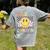 Kindergarten Teacher Team Hippie Smile Face Back To School Women's Comfort Colors T-Shirt Back Print Grey Kindergarten Teacher Team Hippie Smile Face Back To School Women's Comfort Colors T-Shirt Back Print Grey