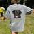 Labrador Retriever Lab Professional Human Trainer Women's Comfort Colors T-Shirt Back Print Grey