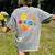 Learning Is Out Of This World Science Teacher Planets Women's Comfort Colors T-Shirt Back Print Grey
