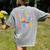 Learning Is Out Of This World Solar System Science Teacher Women's Comfort Colors T-Shirt Back Print Grey
