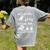 Let's Eat Kids Fun Dinosaurs Grammar Teacher Women's Comfort Colors T-Shirt Back Print Grey