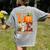 Love Kindergarten Teacher Turkey Thanksgiving Autumn Fall Women's Comfort Colors T-Shirt Back Print Grey