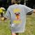 Lovely Harry Pugger Pug Women's Comfort Colors T-Shirt Back Print Grey