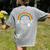 Luckiest Teacher Ever Rainbow- St Patricks Day Teacher Women's Comfort Colors T-Shirt Back Print Grey Luckiest Teacher Ever Rainbow- St Patricks Day Teacher Women's Comfort Colors T-Shirt Back Print Grey