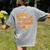 One Thankful PE Teacher Thanksgiving Fall Autumn Groovy Women's Comfort Colors T-Shirt Back Print Grey
