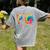P Is For Preschool Tie Dye Back To School Teacher Men Women Girls Kids Women's Comfort Colors T-Shirt Back Print Grey