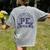 PE Teacher Living That PE Life Physical Education Teacher Women's Comfort Colors T-Shirt Back Print Grey