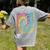 PE Teacher Phys Ed Tie Dye Physical Education Appreciation Women's Comfort Colors T-Shirt Back Print Grey