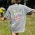 Pre-K Crayons & Curiosity Preschool Teachers Life Tie Dye Women's Comfort Colors T-Shirt Back Print Grey