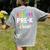 Pre-K Crew Teacher Team Squad Hello Back School Graduation Women's Comfort Colors T-Shirt Back Print Grey