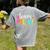 Pre-k Team Pencil Teacher Student Back To School Girls Women's Comfort Colors T-Shirt Back Print Grey