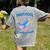 Preschool Is Whale-y Great Preschool Teacher Women's Comfort Colors T-Shirt Back Print Grey