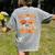 Retro Fall In Love With Learning Autumn Pumpkin Teachers Women's Comfort Colors T-Shirt Back Print Grey
