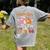 Retro Fall In Love With Learning Pumpkin Autumn Teacher Women's Comfort Colors T-Shirt Back Print Grey