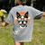 Retro Sunset Sunglasses Boston Terrier Boston Bull Bostie Women's Comfort Colors T-Shirt Back Print Grey