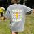 Retro Third Grade Teacher Lightning Bolt Pencil Teacher Kids Women's Comfort Colors T-Shirt Back Print Grey