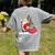 Santa Ugly Christmas Tree Lights Boston Terrier Dog Lover Women's Comfort Colors T-Shirt Back Print Grey