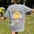 Second Grade Teachers Boys Girls Smile Face 2nd Grade Team Women's Comfort Colors T-Shirt Back Print Grey