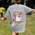 Silly Goose Teacher Club Animal Lover Groovy Teacher Women's Comfort Colors T-Shirt Back Print Grey