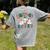 Spooky Ghost PE Teacher Squad Physical Education Halloween Women's Comfort Colors T-Shirt Back Print Grey