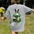 St Patrick's Day Leprechaun Boston Terrier Dog Shamrock For Men Women Kids Women's Comfort Colors T-Shirt Back Print Grey