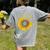 Sunflower Puzzle Pieces Autism Awareness For Mom Teacher For Women Women's Comfort Colors T-Shirt Back Print Grey