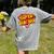 Super Teacher Superhero Back To School Teacher's Women's Comfort Colors T-Shirt Back Print Grey