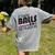 It Takes Balls To Teach PE Gym Teacher Women's Comfort Colors T-Shirt Back Print Grey